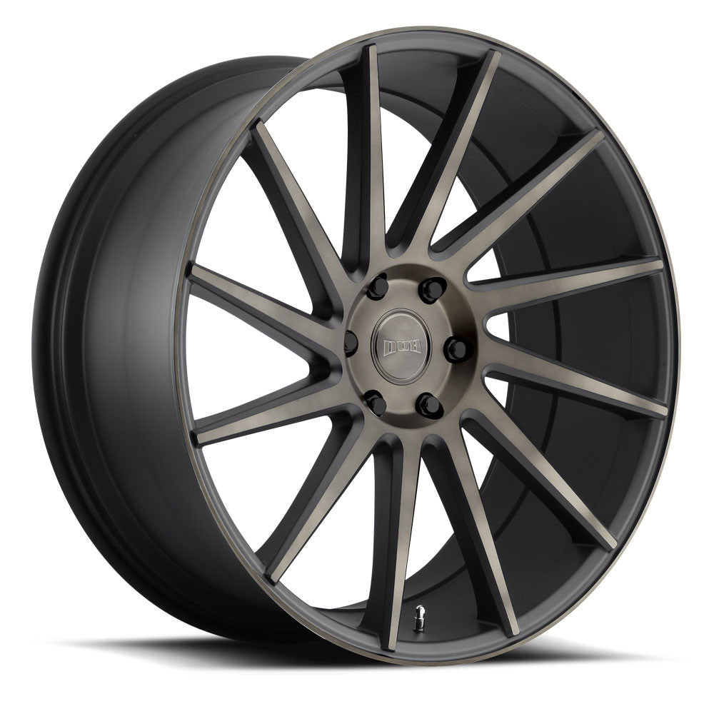 24" DUB CHEDDA 24x10 6x5.5 MATTE BLACK MACHINE s128 FITS CHEVY AND GMC