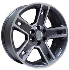 24" TEXAS CARBON REPLICA GUN METAL 24X10 6X139.7 +30 2007 2017 TAHOE GMC SIERRA