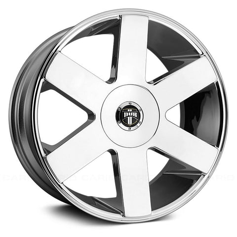 24" DUB BALLER SIX s232 CHROME WHEELS AND TIRES Fits CHEVY, GMC, CADILLAC and FORD