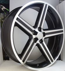 24" IROC 5 24X9.5+13 BLK MACHINE WHEELS & TIRES 5X127 IMPALA CADILLAC SILVERADO